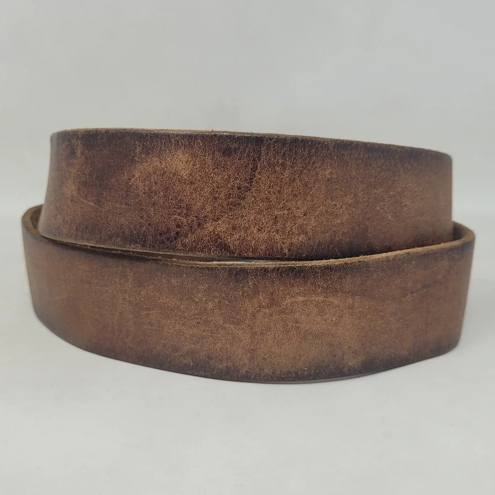 American Eagle Outfitters Belt 36 Brown Leather Distressed Rugged Industrial
